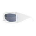 thumbnail image 3 of Runway XXL Oversized Wrap Around Exaggerated Sport Sunglasses White - Black, 3 of 4