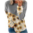 thumbnail image 2 of Ichuanyi liquidación de moda mujer cuello redondo de manga larga impresión de camiseta tops sueltas ICHUANYI WER202308241541, 2 of 5