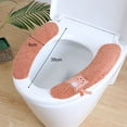 thumbnail image 3 of Soft Plush Adhesive Pads Cushion Bathroom Seat Ring Toilet Washer Cushion Cover Mats Toilet Seat Cover Plush Winter Mat Sticker 4, 3 of 8