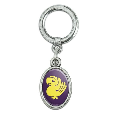 Hidden Temple Purple Parrots Shoe Sneaker Shoelace Oval Charm Jewelry