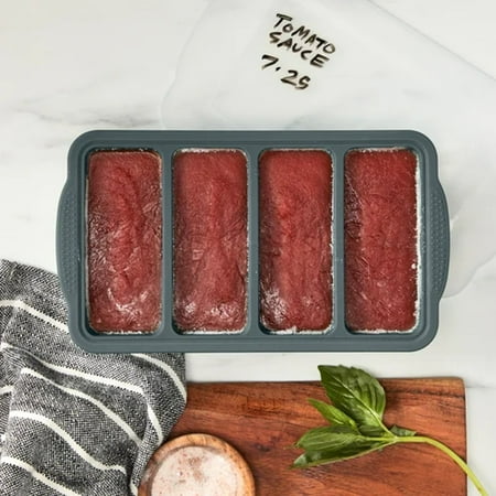 MIU Silicone Freezer Trays with Lids, 5-Pack – Flexible BPA-Free Silicone Freezing Molds for Meal Prep, Baby Food, Sauce & Herb Storage, Stackable Freezer Containers