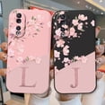 thumbnail image 2 of For Honor 90 Case Stylish Letters Soft Silicone Cover Beautiful Cherry Flower Initial Alphabet Fundas For Honor90 Shell Bags, 2 of 5