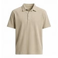 thumbnail image 4 of IWRICH Men's Corduroy Knit Polo Shirts Short Sleeve Casual Textured T Shirt Summer Ribbed Collared Shirts Beige XXL, 4 of 4