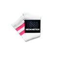 thumbnail image 4 of Kid Size White Knee High Socks with Various Colored Stripes (White with Neon Pink Stripes), 4 of 4