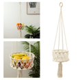 thumbnail image 3 of Canasta Colgante de Macramé, Soporte para s, Suspensión de Plantas Decorativas, Canasta de Colgante para Cocina Interior, Almacenamiento de Wite shamjiam Colgador de macetero de macramé, 3 of 8