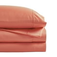 thumbnail image 2 of Superior Solid 1200-Thread Count Cotton Blend Sheet Set, Queen, Coral, 2 of 6