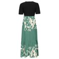 thumbnail image 3 of WILLBEST Vestidos Casuales Vestido de Verano de Manga Corta con Estampado Floral para Mujer Vestido Casual de Verano con Cuello Redondo y Cremallera En La Espalda con Ajuste Mediana​​, 3 of 3