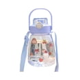 thumbnail image 1 of Soidarity Botella de agua de 1300ML con pajita, a prueba de fugas, portátil, para exteriores, para estudiantes, taza para beber, reutilizable, Kits de desorden para acampar, 1 of 6