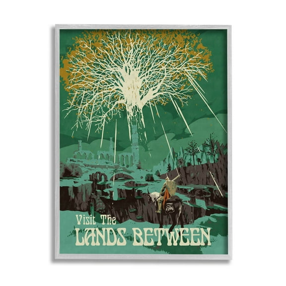 Stupell Industries Visit The Lands Between Scenery Graphic Art Gray Framed Art Print Wall Art, Design by Matheus Lopes Castro