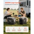 thumbnail image 2 of VEVOR Extra Battery for Portable Power Station, 3840Wh LiFePO4 Extra Expansion Battery with 3 Output Ports for Home Use, Outdoor Camping, Road Trips, RVs, Emergencies, 2 of 9