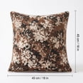 thumbnail image 3 of Vintage Floral Pillow Cover, Soft Jacquard Throw Pillow Case, Classic Flower Pattern Decorative Cushion Cover for Sofa Couch Bedroom Living Room Home Decor, Pillow Insert Not Included, 3 of 8