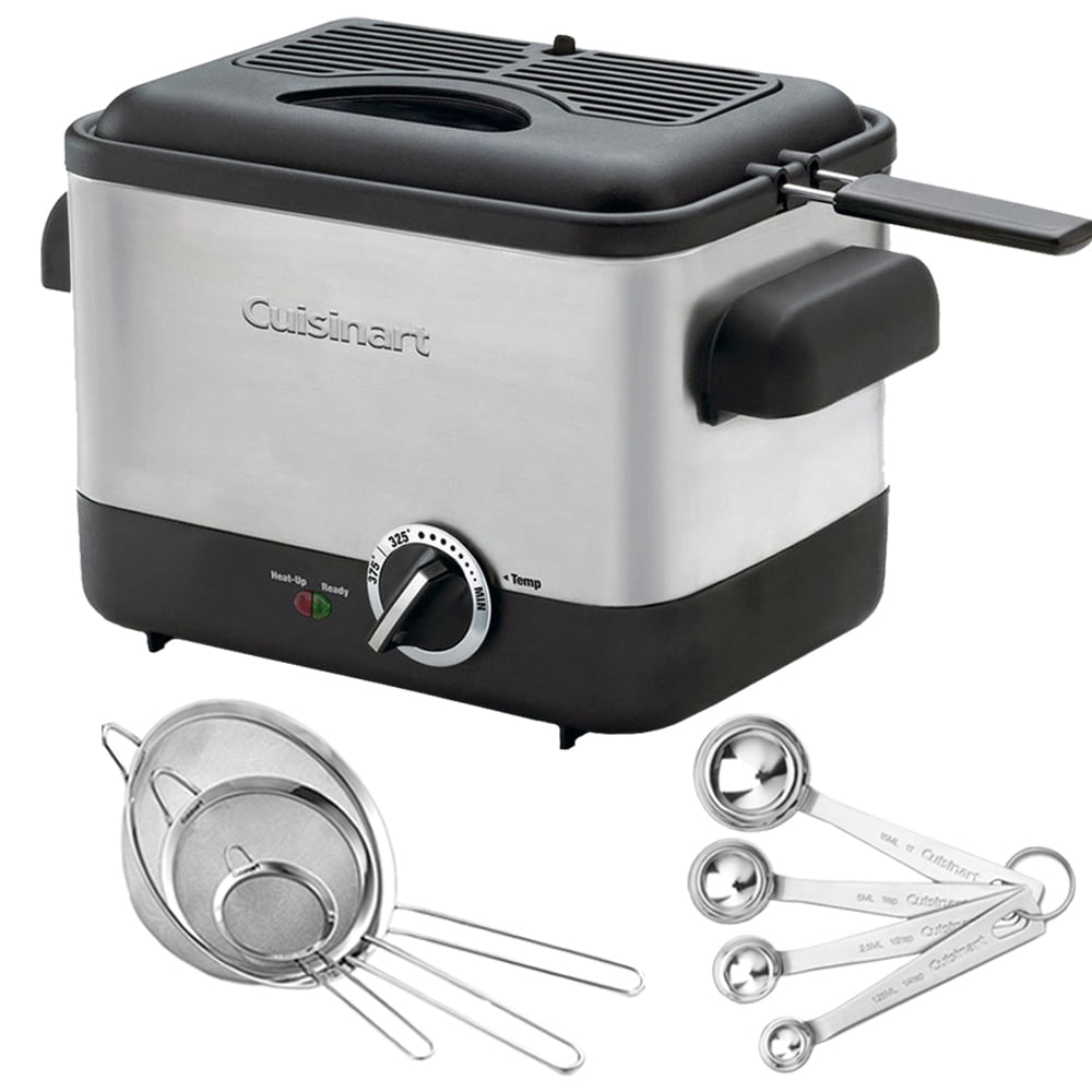 Cuisinart CDF100 Compact Deep Fryer with Bundle Includes, Cuisinart