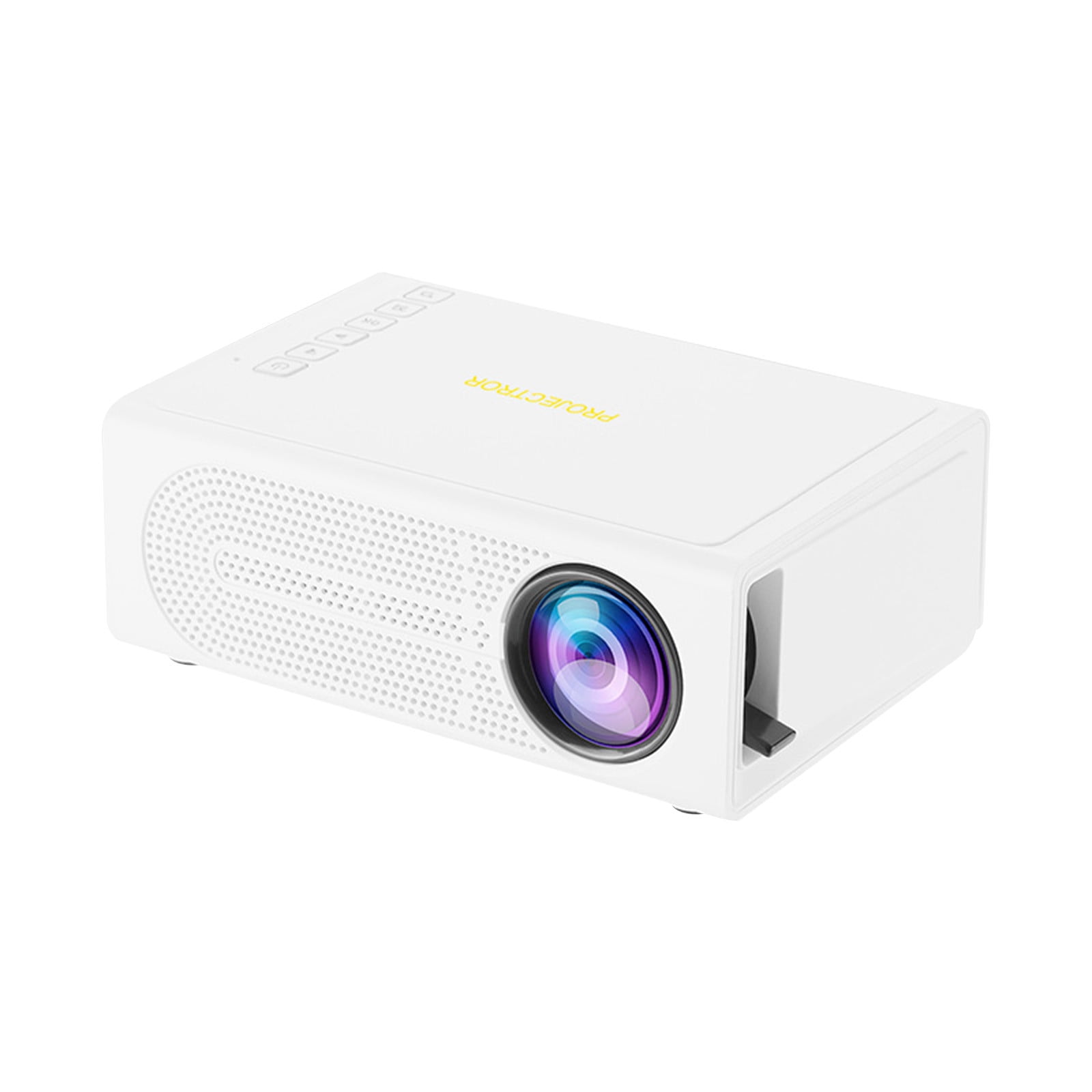 Portable Wall Projector for Bedroom, Mini Projector with Remote Control, Phone Projector 1080p HD, Suitable for Living Room and Bedroom, Support USB/U Disk/HDMI/Memory Card