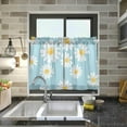 thumbnail image 7 of Daisy Kitchen Curtains 2 Panels UV Protected Tier Curtains, Half Window Curtains Kitchen Tiers for Guest Room Bathroom Sink Laundry Room Basement,24"x27", 7 of 7