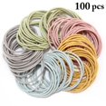 thumbnail image 2 of Attaches de Cheveux Cordes Simples 100 Pcs Élastiques pour Queue de Cheval pour Filles, 2 of 10