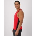 thumbnail image 3 of Hanes Moves Men's Air Mesh Tank Holly Berry Red/Black L, 3 of 6