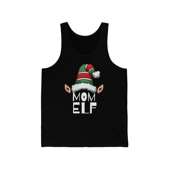 Mom Elf Christmas Unisex Tank Top, XS-2XL Holidays Xmas Elves Mother