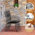 thumbnail image 7 of 9-Piece Cast Aluminum Outdoor Table and Chairs, Classic Vintage Patio Dining Set for 8 Include 87" Oval Patio Dining Table and 8 Chairs with Removable Cushion and Umbrella Hole, 7 of 7
