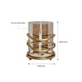 thumbnail image 6 of Candle Holder with Glass and Decorative Metal in Swirl Design for Home Decor Console Table Centerpiece Patio Garden Dining Living Room Bedroom Office Farmhouse Events Wedding Decorations - Set of 4, 6 of 6