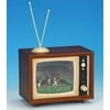 9.5" Amusements Animated Musical Lighted Baseball Retro TV Box Decoration