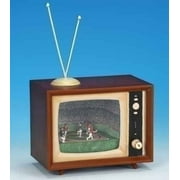 Angle View: 9.5" Amusements Animated Musical Lighted Baseball Retro TV Box Decoration