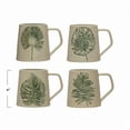 thumbnail image 5 of Creative Co-Op Stoneware Mug with Debossed Leaf, Reactive Crackle Glaze, 4 Styles, 5 of 5