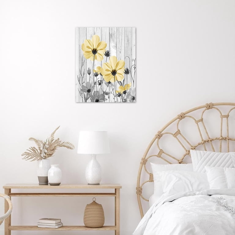 Moody Cottage Core Decor Zeyune 6 Pcs Boho Daisy Flower Wall Art Decor ...