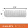 thumbnail image 5 of Cheer Collection Faux Fur Bolster Pillow, White, 5 of 5