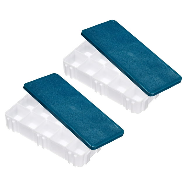 Unique Bargains 10 Wells Paint Palette Plastic Painting Tray Deep Saver Box Detachable with Soft Cover 2 Pack
