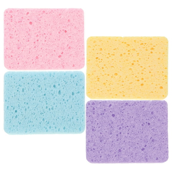 4 Pcs Fine Art Watercolor Painting Thin Sea Sponge Portable Cleaning Sponges