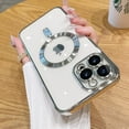 thumbnail image 6 of Luxury Plating For Magsafe Magnetic Phone Cases For iPhone 14 13 12 11 15 Pro Max Plus Wireless Charge Case Clear Silicone Cover, 6 of 6