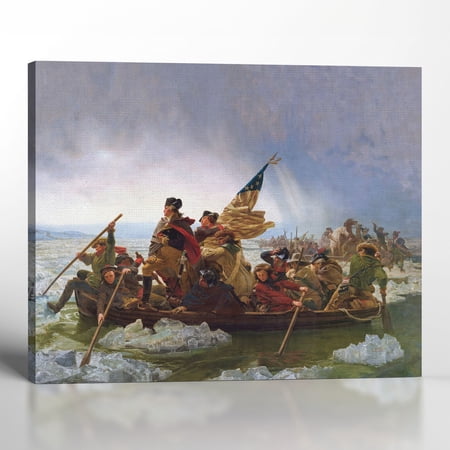 Washington Crossing the Delaware Canvas Frame, George Washington Painting, Washington Canvas, Colonial American Art, 16x20