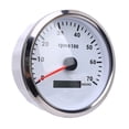 thumbnail image 6 of BIMZUC 110mm 4-3/8in Universal Tachometer Gauge 7000 RPM with Hour Meter & 7 Color Backlight, Marine Boat RPM Gauge for Car Yacht RV Truck, 9-32V DC, White Dial Silver Bezel, 6 of 9