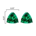thumbnail image 3 of Sterling Silver with Emerald Stud Earring, 3 of 4