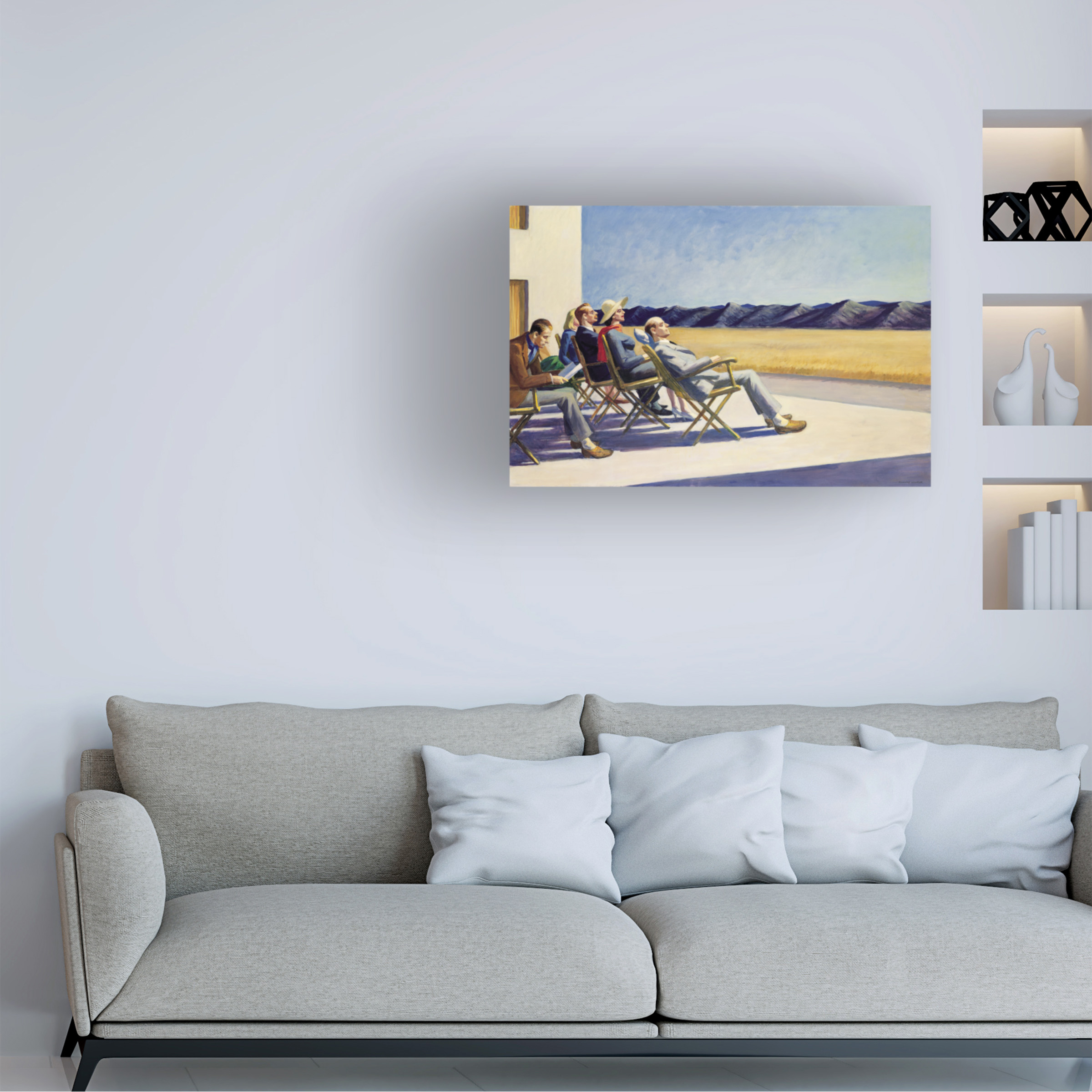 Trademark Fine Art Edward Hopper People in Sun Canvas Wall Art - 16x24