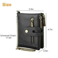 thumbnail image 7 of Mens Wallet with Anti-Theft Chain, TSV Genuine Leather Purse, Soft RFID Blocking Bifold Wallet, Black/Coffee, 7 of 7