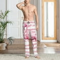 thumbnail image 6 of Lsque Flamingo Print Men's Pajama Pants, Lounge Pant - Comfortable Home Wear,Elastic Waistband, Stylish Design-Small, 6 of 9
