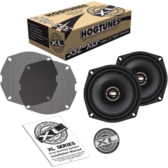 Hogtunes 352-XLF Altavoces frontales de alto rendimiento de la serie XL de 5.25 pulgadas con parrill