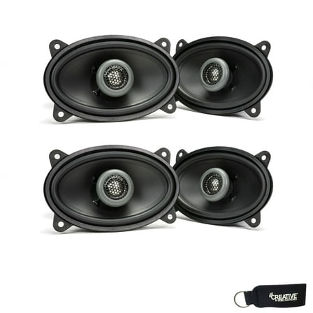 MB Quart - Two Pairs Of Formula 4 X 6 Inch 2-Way Coaxial Car Speakers - FKB146