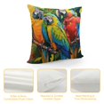 Fenyluxe Parrots Branch Painting Throw Pillow Cover Home Decor for