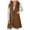 Brown, variant on APEXFWDT Womens Fashion 2024 Sleeveless Blazer Vest Spring Casual Open Front Jacket Lapel V Neck Office Waistcoat Long Vests