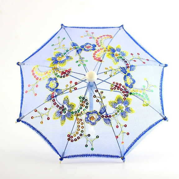 HONITANO 2Pcs Mini Lace Umbrella Assorted Color Metal Round For Kids Festival Party Decoration