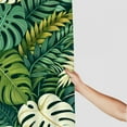 thumbnail image 3 of Awypu Durable and Washable Palm Leaves Hawaiian Monstera Banana Leaves Waterproof Shower Curtain Multiple Sizes White, 3 of 7