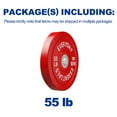 thumbnail image 6 of BalanceFrom Olympic Bumper Plate Weight Plate with Steel Hub, Color Coded, 55 lbs Single, 6 of 9