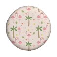 thumbnail image 3 of PUREYAH Cartoon Flamingos Pink Background Rv Spare Tire Cover, Wheel Covers Protectors Universal Fit for Camping Travel Trailer Truck 14 inch, 3 of 6