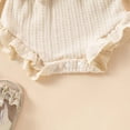 thumbnail image 7 of Zanarzt Newborn Baby Boys Girls Clothes Cute Baby Girls Comfortable Sweet Bow Bodysuits Jumpsuit with Headband Beige,0-3 Months, 7 of 7