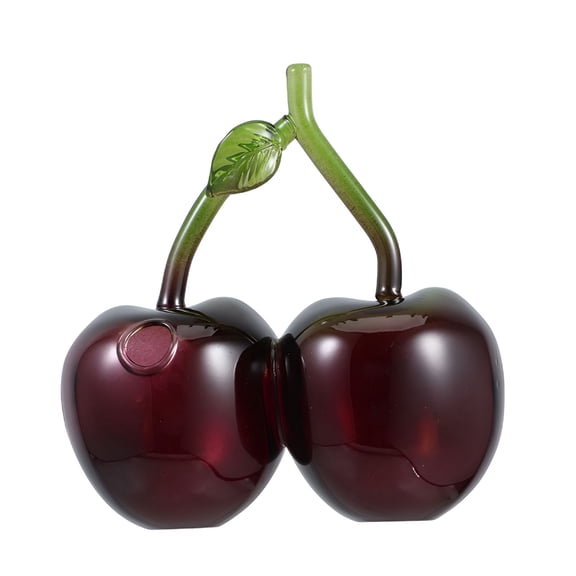 ACDANC Glass Cherry Vase Unique Decorative Planter Flower Holder Hydroponics Bud Vase Small Fruit Shaped Centerpiece for Home Office