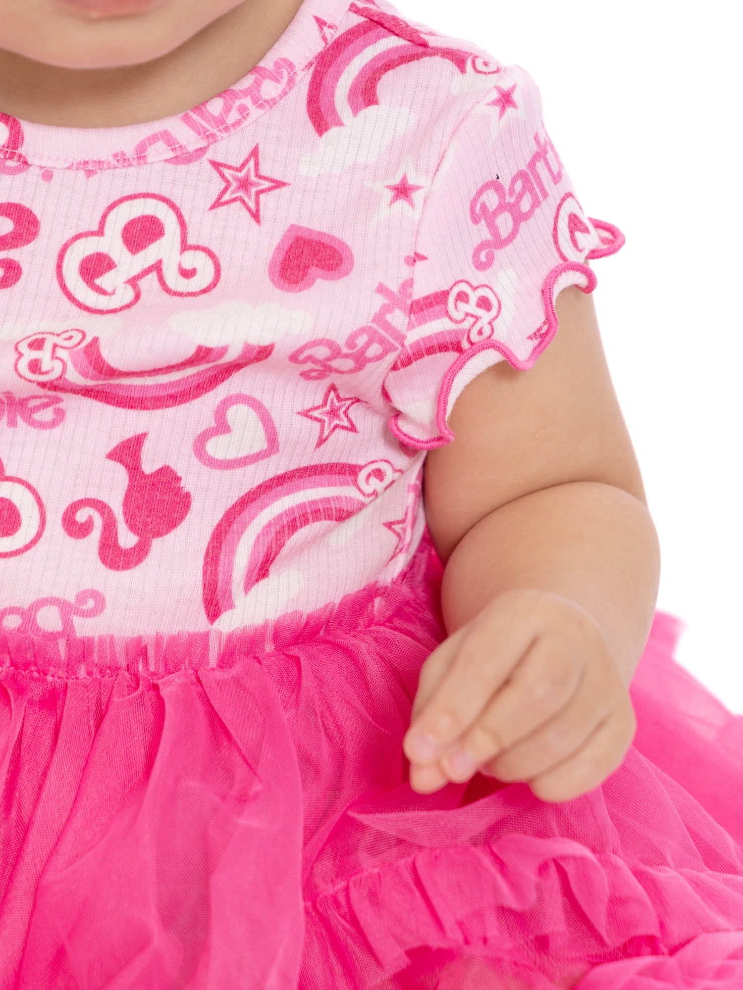Barbie Baby Girls Tutu Dress Bodysuit with Matching Headband, 2-Piece, Sizes 0/3M-24M