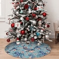 thumbnail image 5 of KLL 36" Christmas Tree Skirt Underwater Animals and Flowers Xmas Tree Skirts Mat for New Year Xmas Holiday Party Indoor Outdoor Home Decoration, 5 of 7