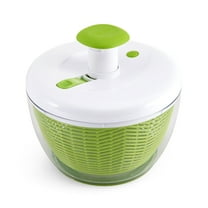 Farberware Professional Easy to Use Pump Plastic Salad Spinner 6.6 qt Green with White Lid